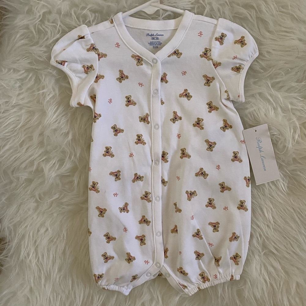 NWT Ralph Lauren teddy bear romper